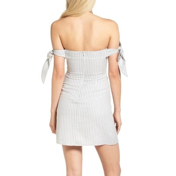 NWT nordstrom off the shoulder striped dress - Picture 2 of 5